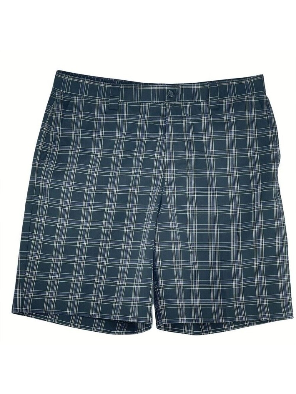 Izod Mens Size 36 Blue Plaid Golf Shorts 100% Polyester